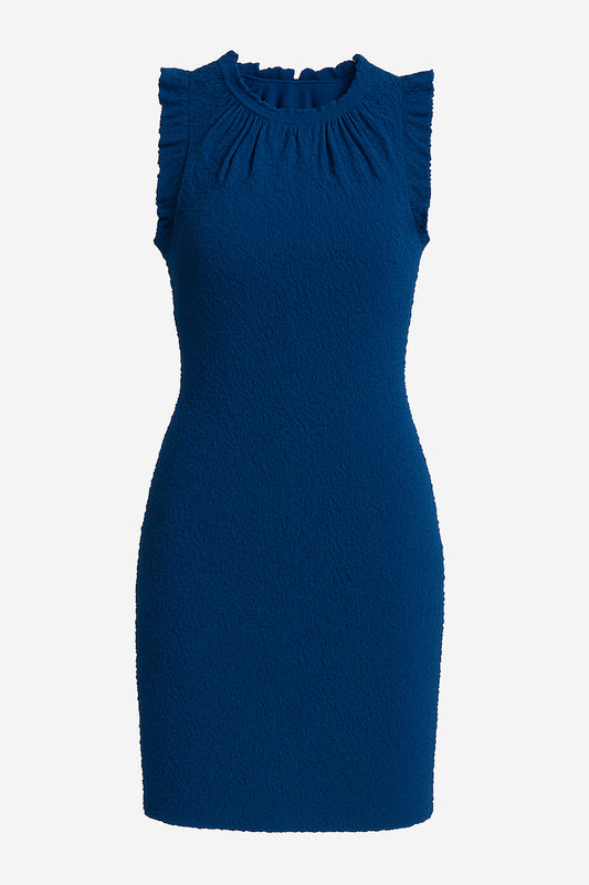 By Anthropologie Ruffle-trim Textured Mini Dress