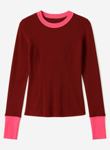 Anthropologie Maeve Long-sleeve Seamed Tee - Thumbnail 1