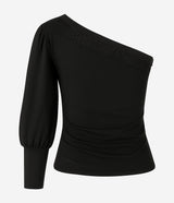 By Anthropologie One-shoulder Puff-sleeve Top - Thumbnail 2