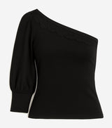 By Anthropologie One-shoulder Puff-sleeve Top - Thumbnail 1