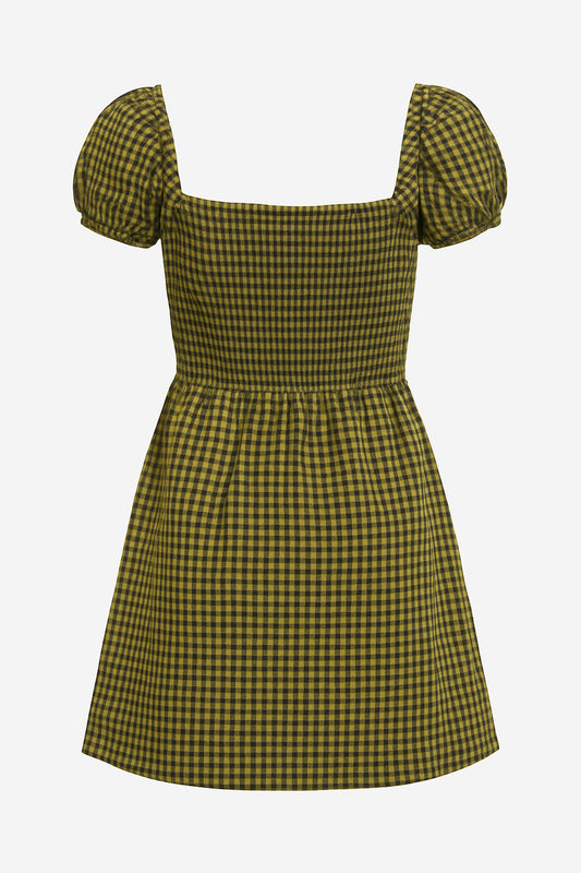 Socialite Puff Sleeve Smocked Mini Dress - Image 2