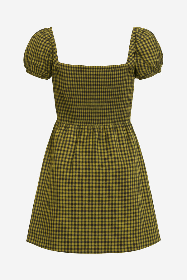 Socialite Puff Sleeve Smocked Mini Dress - alternate