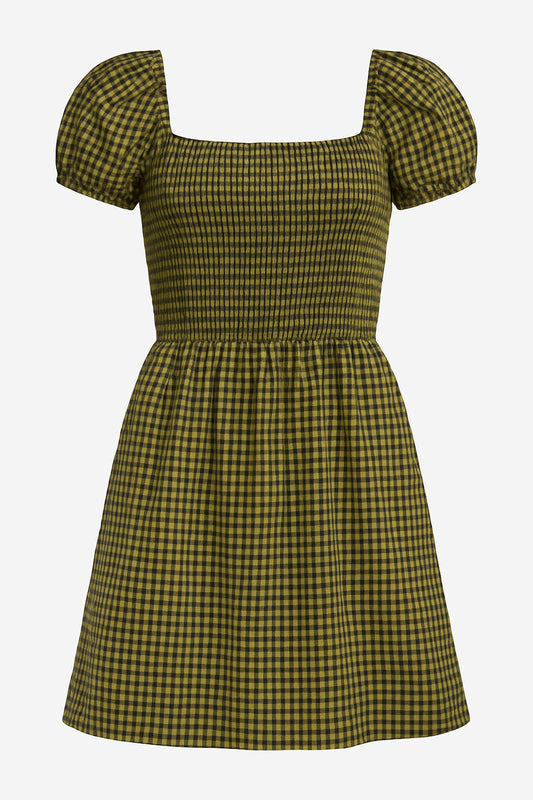 Socialite Puff Sleeve Smocked Mini Dress