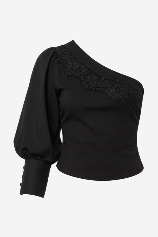 By Anthropologie One-Shoulder Puff-Sleeve Top - Image 2
