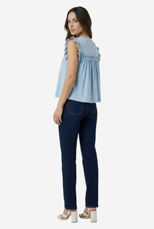 Maeve Sleeveless Ruffle Blouse - Image 3