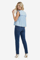 Maeve Sleeveless Ruffle Blouse - Thumbnail 3