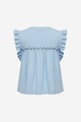Maeve Sleeveless Ruffle Blouse - Thumbnail 4
