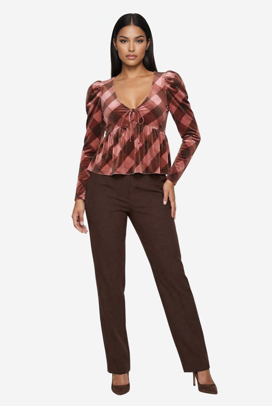 Maeve Velvet Babydoll Top