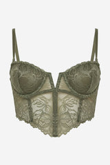 By Anthropologie Floral Lace Underwire Bustier - Thumbnail 2