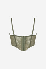 By Anthropologie Floral Lace Underwire Bustier - Thumbnail 4