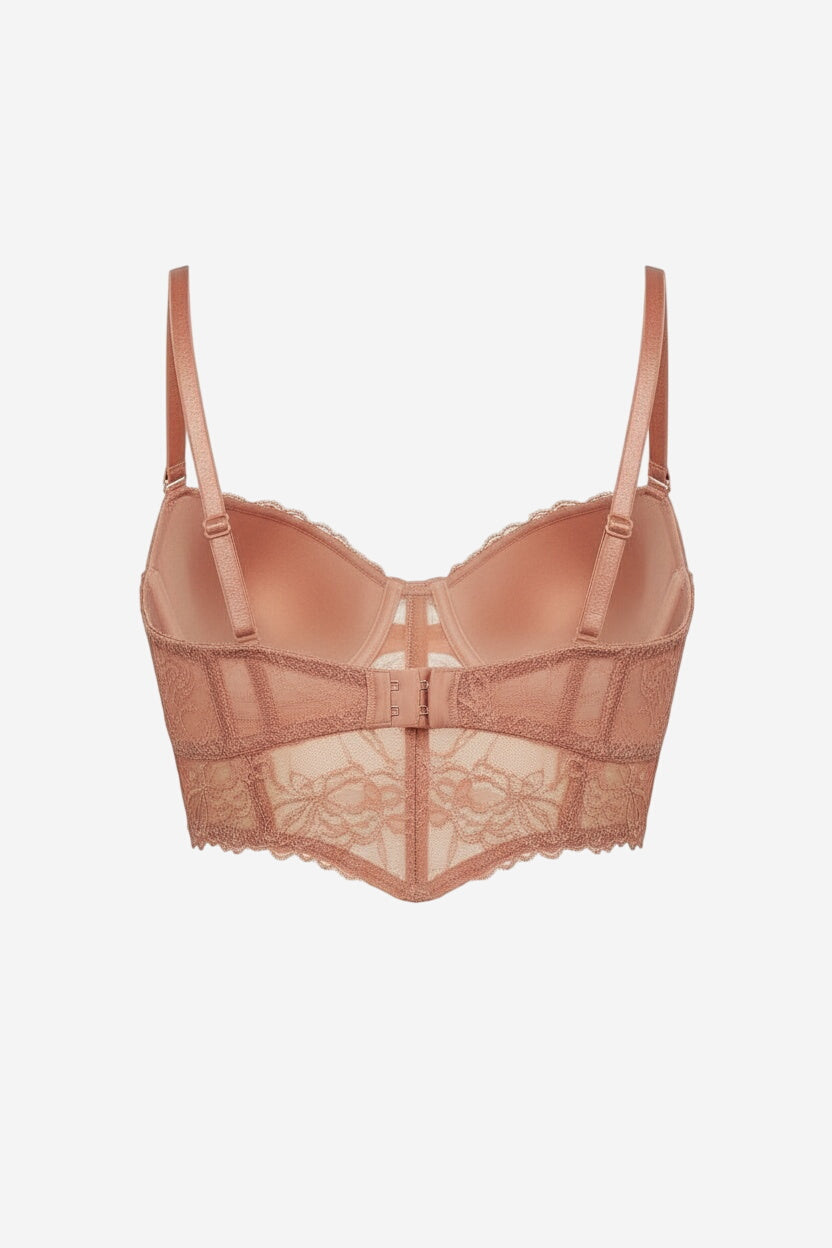 By Anthropologie Floral Lace Underwire Bustier - Image 4