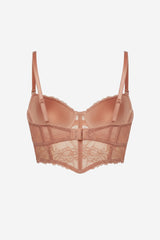 By Anthropologie Floral Lace Underwire Bustier - Thumbnail 4