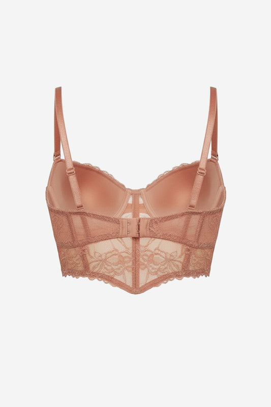 By Anthropologie Floral Lace Underwire Bustier - Image 4