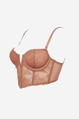 By Anthropologie Floral Lace Underwire Bustier - Thumbnail 5