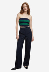 The Mandy Striped Strapless Top - Thumbnail 1