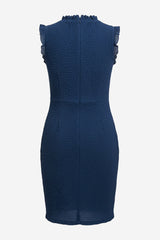 By Anthropologie Ruffle-Trim Textured Mini Dress - Thumbnail 4