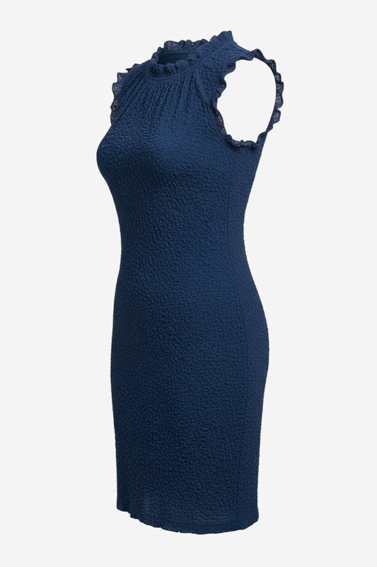 By Anthropologie Ruffle-Trim Textured Mini Dress - Image 5
