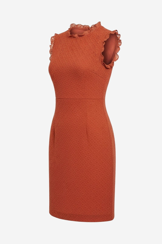 By Anthropologie Ruffle-Trim Textured Mini Dress - Image 5