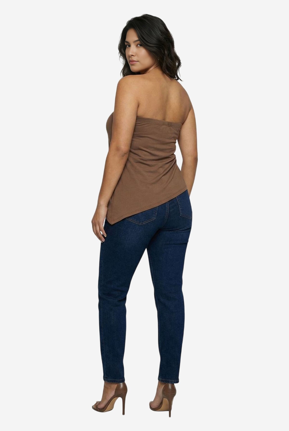 By Anthropologie Strapless Faux-Wrap Top - Image 3