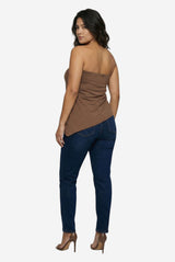 By Anthropologie Strapless Faux-Wrap Top - Thumbnail 3