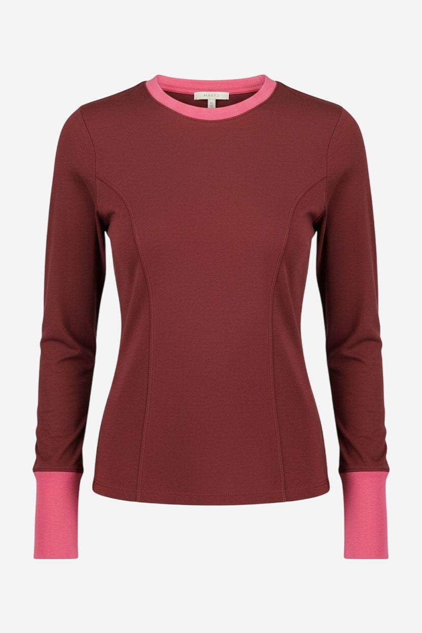 Maeve Long-Sleeve Seamed Tee - Image 2