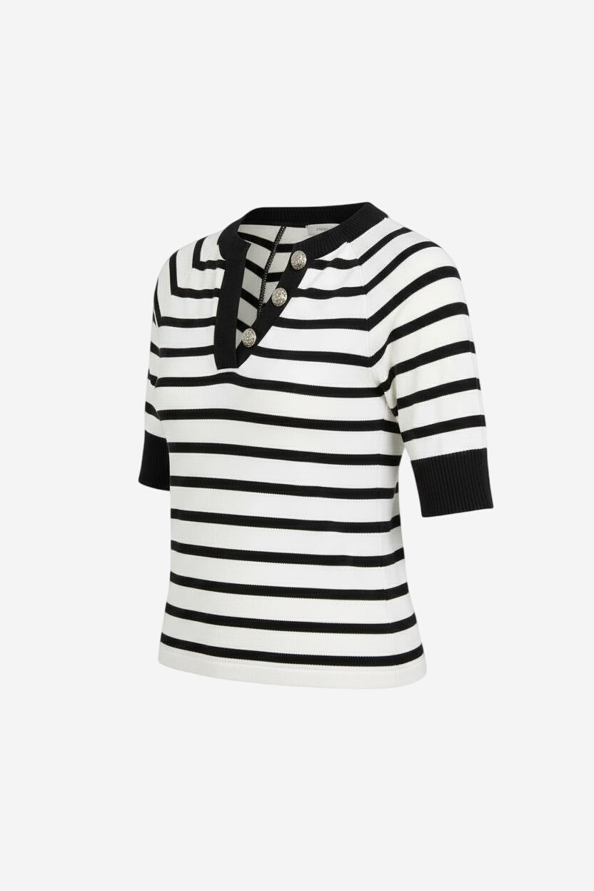Maeve Half-Sleeve Henley Tee - Image 5