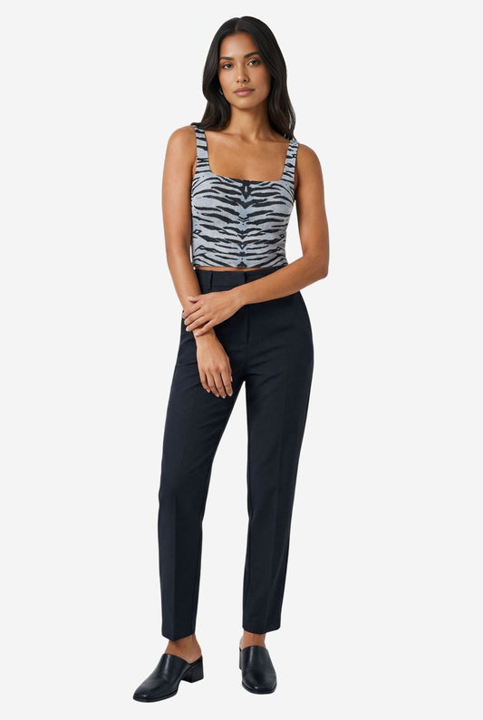 The Hannah Seamless Textured Tank: Tiger Print Edition