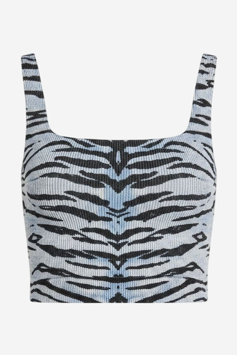 The Hannah Seamless Textured Tank: Tiger Print Edition - Image 2