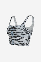 The Hannah Seamless Textured Tank: Tiger Print Edition - Thumbnail 5