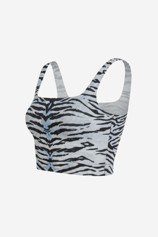 The Hannah Seamless Textured Tank: Tiger Print Edition - Image 5