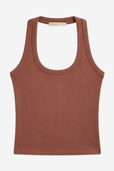 Pilcro Ribbed Halter Tank - Thumbnail 2