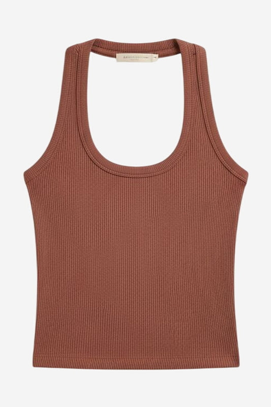 Pilcro Ribbed Halter Tank - Image 2