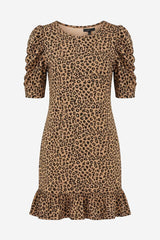Cece Leopard Print Knit Dress - Thumbnail 2