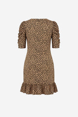 Cece Leopard Print Knit Dress - Thumbnail 4