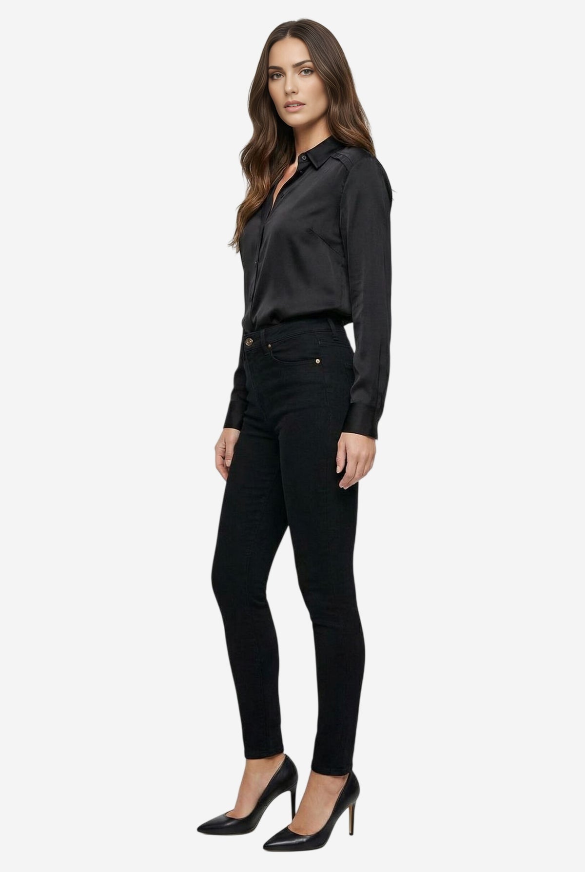Frame High Waist Skinny Jeans - Image 3