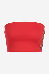 Main Strip French Terry Rhinestone Tube Top - Thumbnail 2