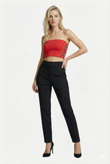 Main Strip French Terry Rhinestone Tube Top - Thumbnail 3
