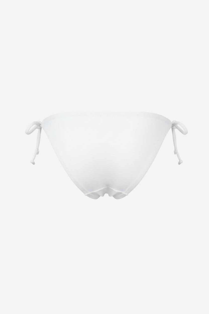 Selbie String Ruched Bikini Bottom White - Image 4