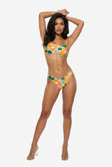 Ellie High Cut Bikini Bottoms Yellow Floral - Thumbnail 1