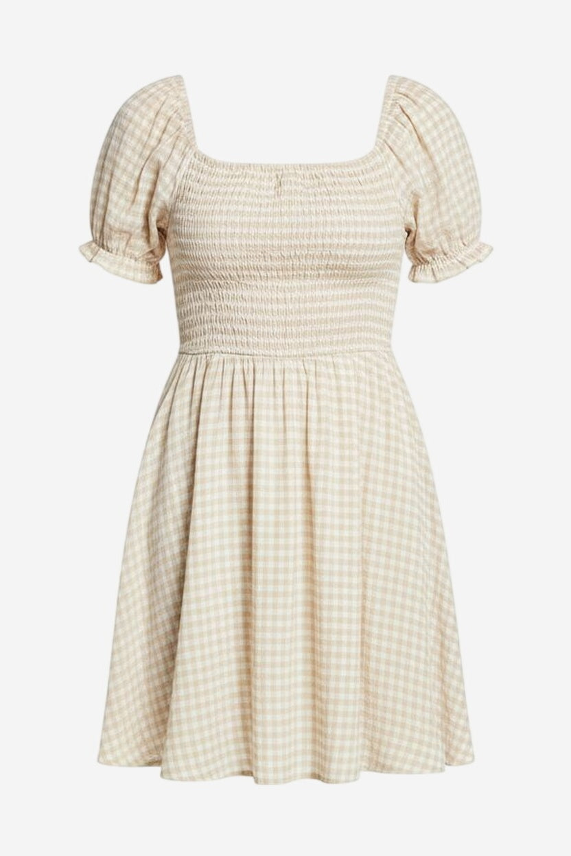 rachel parcell dress Rachel Parcell Open Back Smocked Mini Dress main image 1