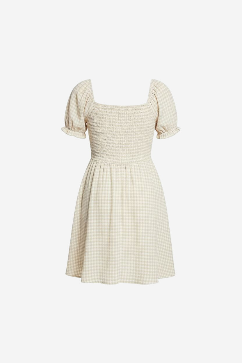 Rachel Parcell Open Back Smocked Mini Dress