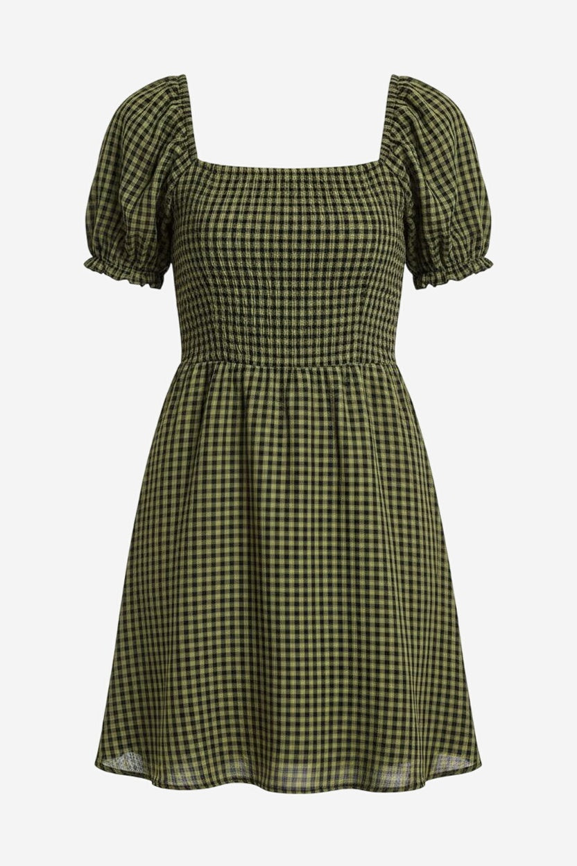 Socialite Puff Sleeve Smocked Mini Dress - Image 2