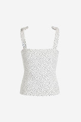 Socialite Square Neck Fitted Strappy Top - Thumbnail 4