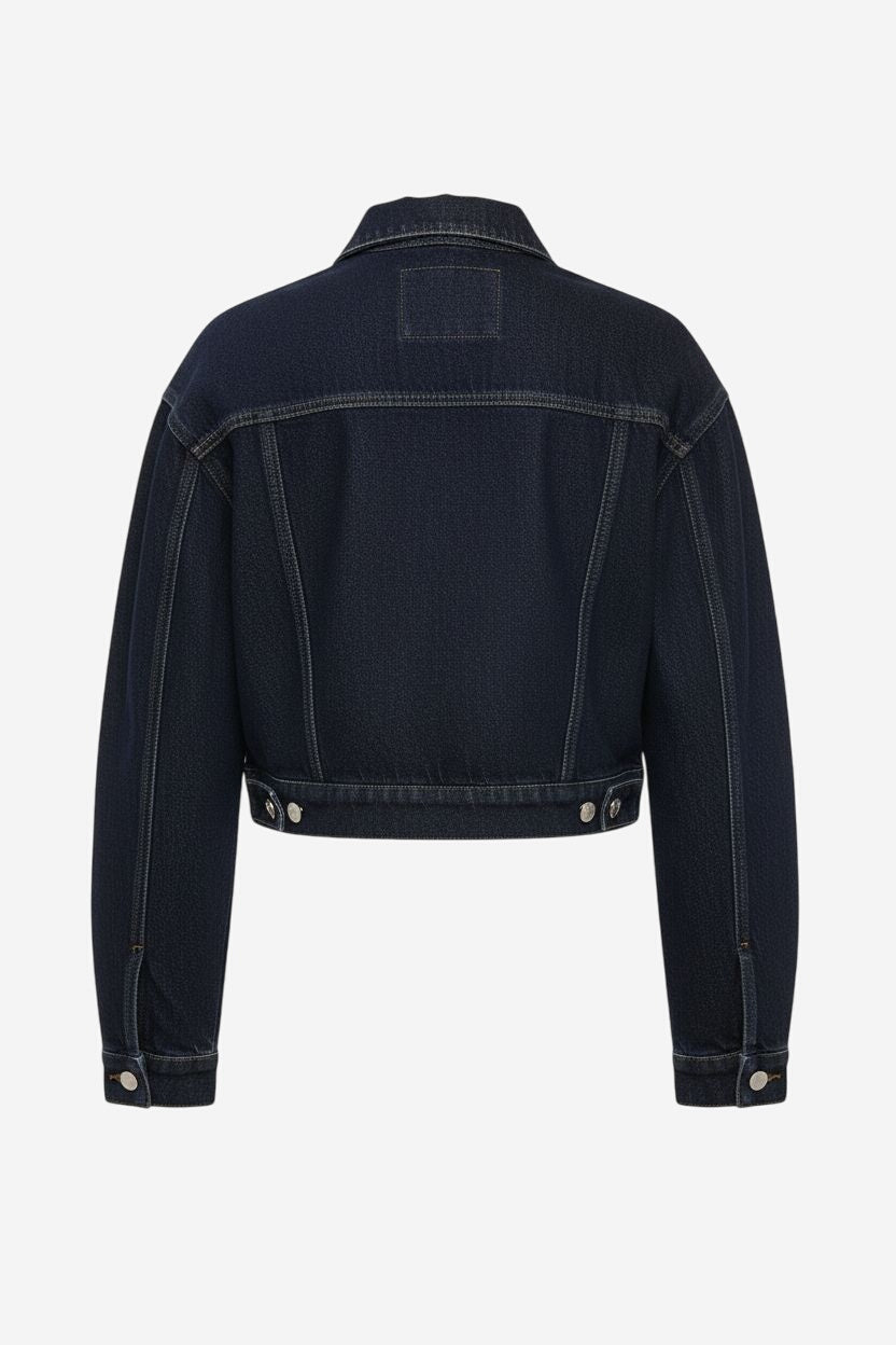 Weworewhat Cropped Denim Jacket - Image 4