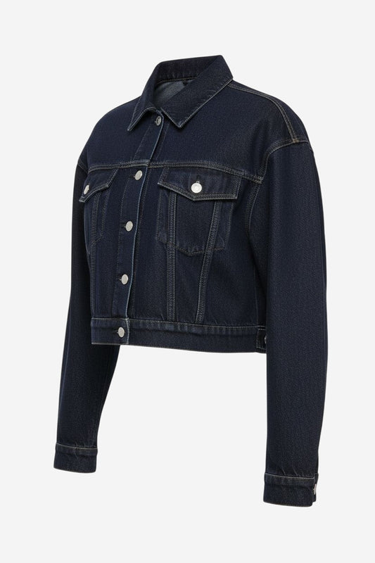 Weworewhat Cropped Denim Jacket - Image 5